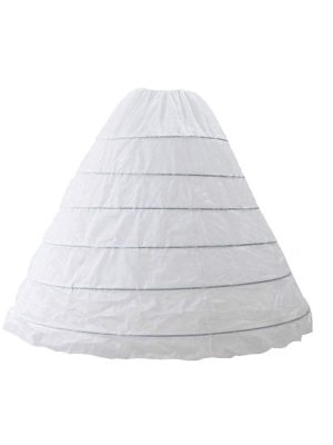 2 pcs Women's Crinoline Petticoat 6 Hoop Gown Half Slips Underskirt for Wedding Bridal Dress - White - Pack of 2 Ball Gown (for