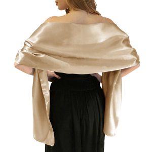 Shawls and Wraps for Evening Dresses Satin Shawl Wraps for Women Extra Long Wedding Shawls for Bridal Party