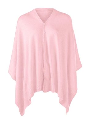 Womens Poncho Sweater Versatile Knit Scarf Wrap with Buttons Solid Shawl Cape Cardigan Gifts for Women