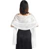 Women Chiffon Shawls and Wraps for Evening Dresses, Elegant Soft Sheer Chiffon Stole Bride Wedding Scarf