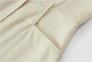 Women's Vintage Washed Fabric Midi Dress Square Neck Split Single Breasted Summer Fashion Work Dresses