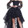 Women's Steampunk Victorian Off Shoulder Corset Top With High Low Skirt