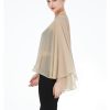 Women Poncho Cape High Low Chiffon Shawls Wraps Scarves Capelets for Evening Dress Bridal Wedding Party