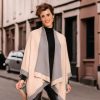 Women's Shawl Wrap Poncho Ruana Cape Cardigan Sweater Open Front for Travel Flight Cruises