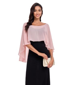 Sheer Shawls and Wraps for Evening Dresses Chiffon Capes for Women Soft Wedding Cover Up