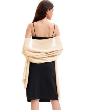 Women's Shawls and Wraps for Evening Dress Chiffon Shawl Soft Elegant Silky Pashmina Wedding Bridal Scarf