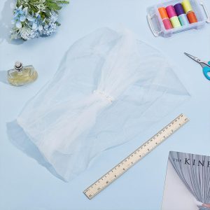 1Pc Tulle Bridal Shawl 34.2 Inch(87cm) White Bridal Shawl Wraps Bridals Bolero Jackets Shawls Tulle Off Shoulders Clothing