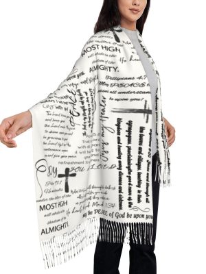 Prayer Shawls For Women Christian Wrap Scarf Apparel Inspirational Bible