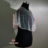 Pearl Shawl for Women, Soft Tulle Capes and Wraps for Evening Dress Wedding Party Bolero Cover Up