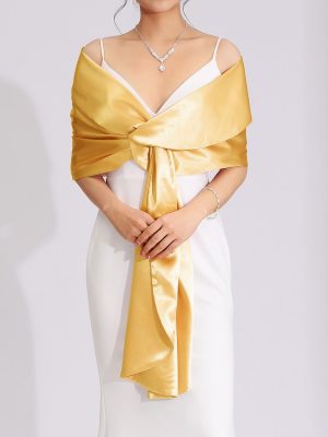Women’s Shawls Wraps Wedding Satin Scarf for Evening Dresses Bridal Stole for Brides and Bridesmaids