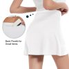 17" Women's Premium Cooling Silky Tech Nylon Athletic Skort with Pockets for Golf Tennis Workout and Casual Wear