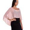 Sheer Shawls and Wraps for Evening Dresses Chiffon Capes for Women Soft Wedding Cover Up