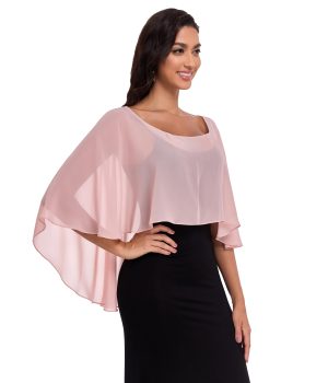 Sheer Shawls and Wraps for Evening Dresses Chiffon Capes for Women Soft Wedding Cover Up