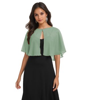 Capelets for Women Soft Chiffon Shawls Wraps Shurg for Evening Wedding Capes Bolero Cover Up