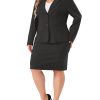 Plus Size Blazer and Skirt Suit Sets for Women 2 Piece Outfits Business Casual Suit Sets