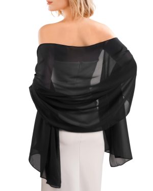 Chiffon Shawl Wraps for Women Evening Dresses Soft Scarf Formal Wedding Bridal Scarves
