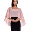 Sheer Shawls and Wraps for Evening Dresses Chiffon Capes for Women Soft Wedding Cover Up