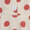 Women's 50s Vintage Polka Dot Midi Dress Turn Down Collar Button Front Summer Dresses