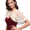 Women's Lace Appliques Shawls Wedding Bridal Cape Shoulder Covers Bolero