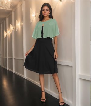 Capelets for Women Soft Chiffon Shawls Wraps Shurg for Evening Wedding Capes Bolero Cover Up