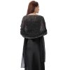Shawl and Wraps for Evening Dresses, Soft Sheer Chiffon Sparkly Rhinestone Wedding Scarf Formal Shawl Wraps for Women