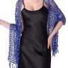 Elerevyo Women Sequin Shawls and Wraps for Evening Dresses, Fringed Sparkly Dressy Scarf for Wedding Party
