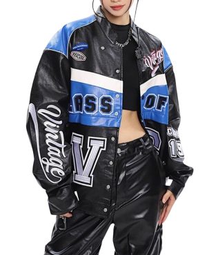 Men's Motorcycle Jacket Moto Bomber Lightweight Varsity Jacket Women Vintage Coats