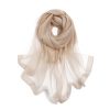 Women's Gold Trim Silk Scarf Shawl Wrap - Elegant Accessory for Evening Dress - Gift Packaged