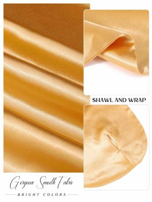 Women’s Shawls Wraps Wedding Satin Scarf for Evening Dresses Bridal Stole for Brides and Bridesmaids