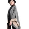 Women's Shawl Wrap Poncho Sweater Open Front Cape for Fall Winter