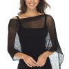 Womens Sheer Poncho Shrug Bolero, Lightweight Summer Shrug Pullover Sweater