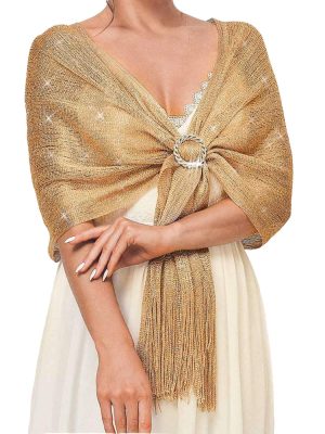 Shawls and Wraps for Evening Dresses Party Scarf with Crystal Buckle Weddings Accessories for Bride and Bridesmaids