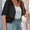 Women Shrug Chiffon Cardigans Open Front Short Sleeve Bolero for Evening Dressy