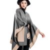 Women's Shawl Wrap Poncho Sweater Open Front Cape for Fall Winter