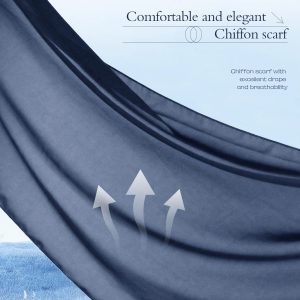 Chiffon Scarf,Soft Breathable Chiffon Shawls and Wraps,Silky Women's Hijab for Evening Dresses Wedding Bridal Scarves