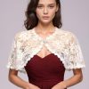 Women's Lace Appliques Shawls Wedding Bridal Cape Shoulder Covers Bolero
