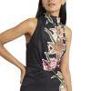 Women's Sleeveless Mock Neck Maxi Elegant Floral Print for Wedding Guest-Versatile Formal Dresses