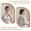Elegant Lace Shawl for Women, Floral Lace Shawls and Wraps for Weddings Party Guest Bride Bridesmaid