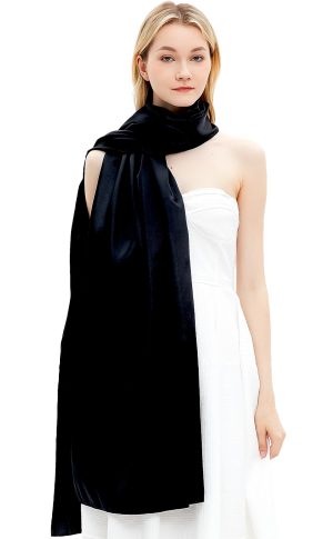 Shawls and Wraps for Women Evening Dresses Satin Scarf Extra Long Wedding Bridal Party Bright Stole