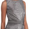 Womens Dilamana Gathered Sleeveless Evening Dress Gray 6