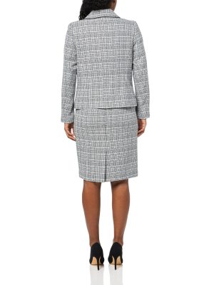 Women's One Button Blazer & Skirt, 2pc Set