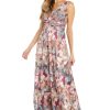Women's Metallic Floral Formal Dress