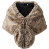 Faux Fur Shawl Wrap Stole Shrug Winter Bridal Wedding Cover Up