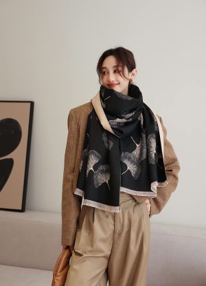 Fashion Large Scarf Winter Pashmina Shawls & Wraps for Women Extra Soft Cashmere Feel Throw Womens Cold Scarfs