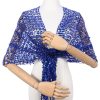 Elerevyo Women Sequin Shawls and Wraps for Evening Dresses, Fringed Sparkly Dressy Scarf for Wedding Party