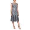 Women's Short Embroidered Cocktail Dress, Wedding Guest (Petite and Regular Sizes)