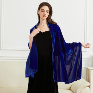 Women Velvet Shawl and Wrap for Evening Dresses Wedding Bridal Scarf Poncho Cape Party Prom Dress Accessories