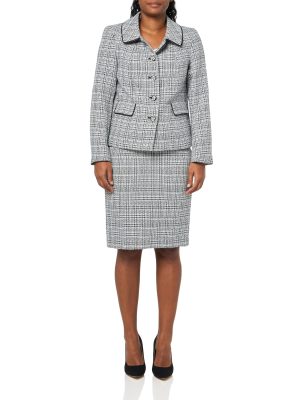 Women's One Button Blazer & Skirt, 2pc Set