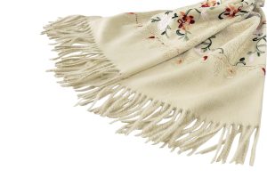 Women's Embroidered Tassel Long Shawl Oversize Scarf Wraps for Women