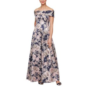 Women's Formal Long Ballgown Mother of The Bride Dress with Pockets